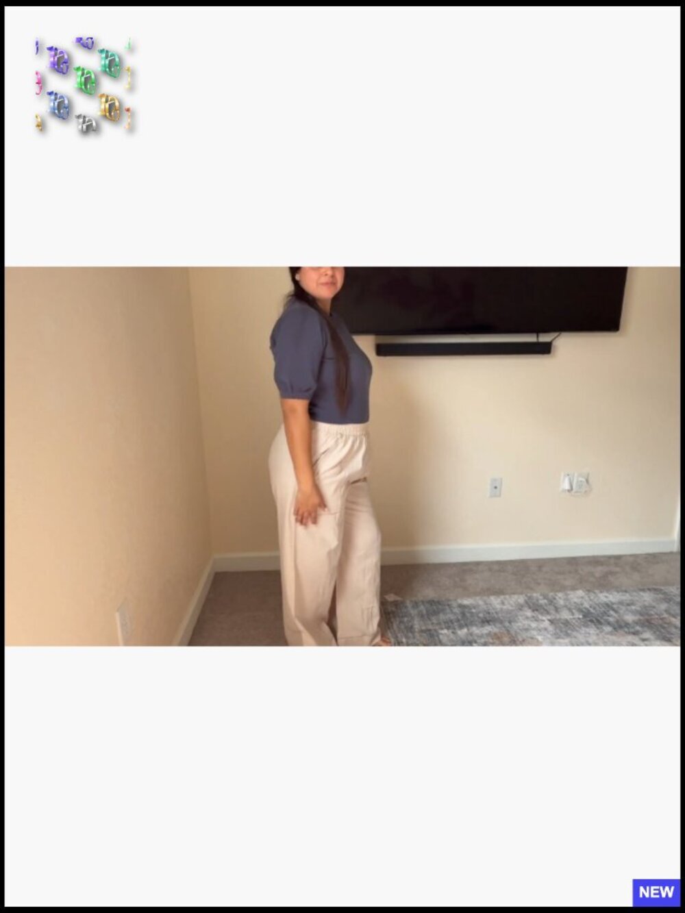 Elastic Waist Palazzo Pants Casual Wide Leg Baggy Lounge Trousers Pockets - Picture 7 of 7
